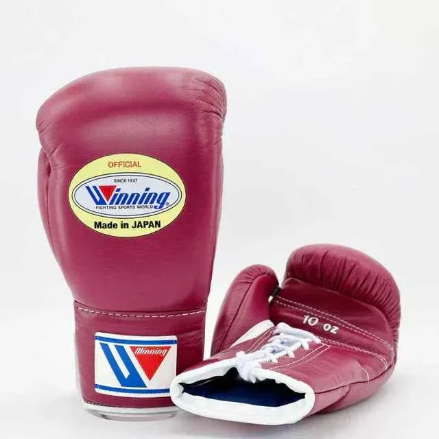 Winning Japan Boxing Gloves MS-300 - Custom Edition in Wine Red - PunchPro Boxing
