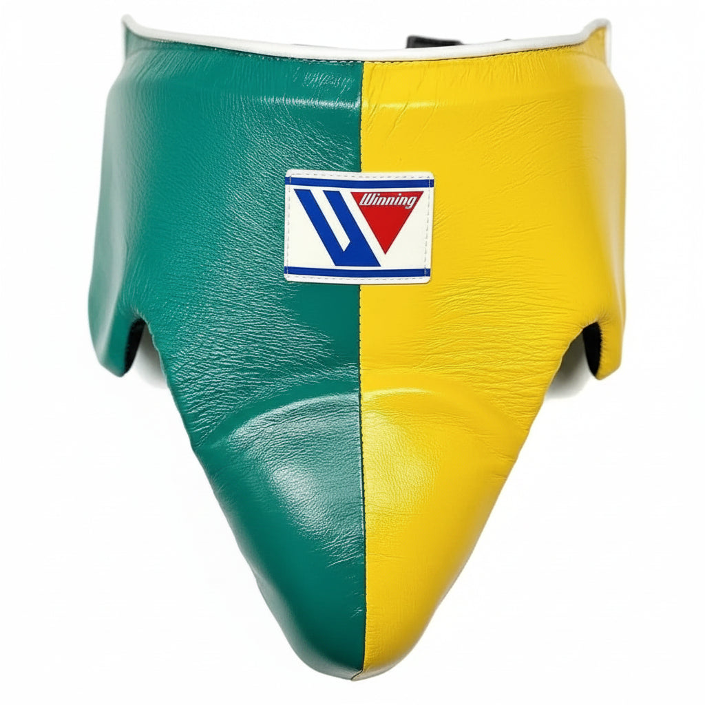 Winning Japan Groinguard CPS-500 - Custom Green & Yellow Two-Tone Design - PunchPro Boxing