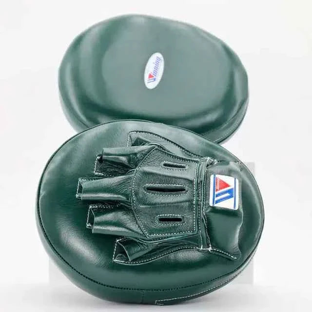 Winning Japan CM-10 Mitts - Professional Compact Curved Focus Mitts in Forest Green Custom Edition - PunchPro Boxing