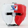 Winning Japan Professional Boxing Headgear FG-2900 - Custom Two-Tone in White & Classic Red - PunchPro Boxing