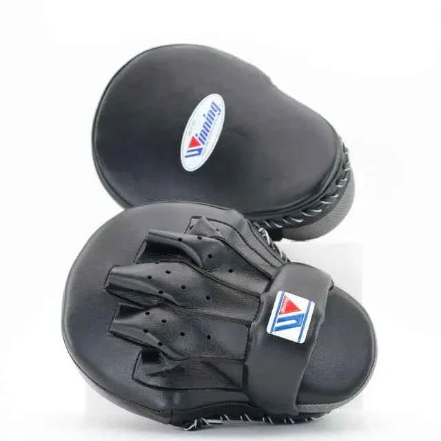 Winning Japan CM-10 Focus Mitts - Professional Compact Curved Black Mitts - PunchPro Boxing