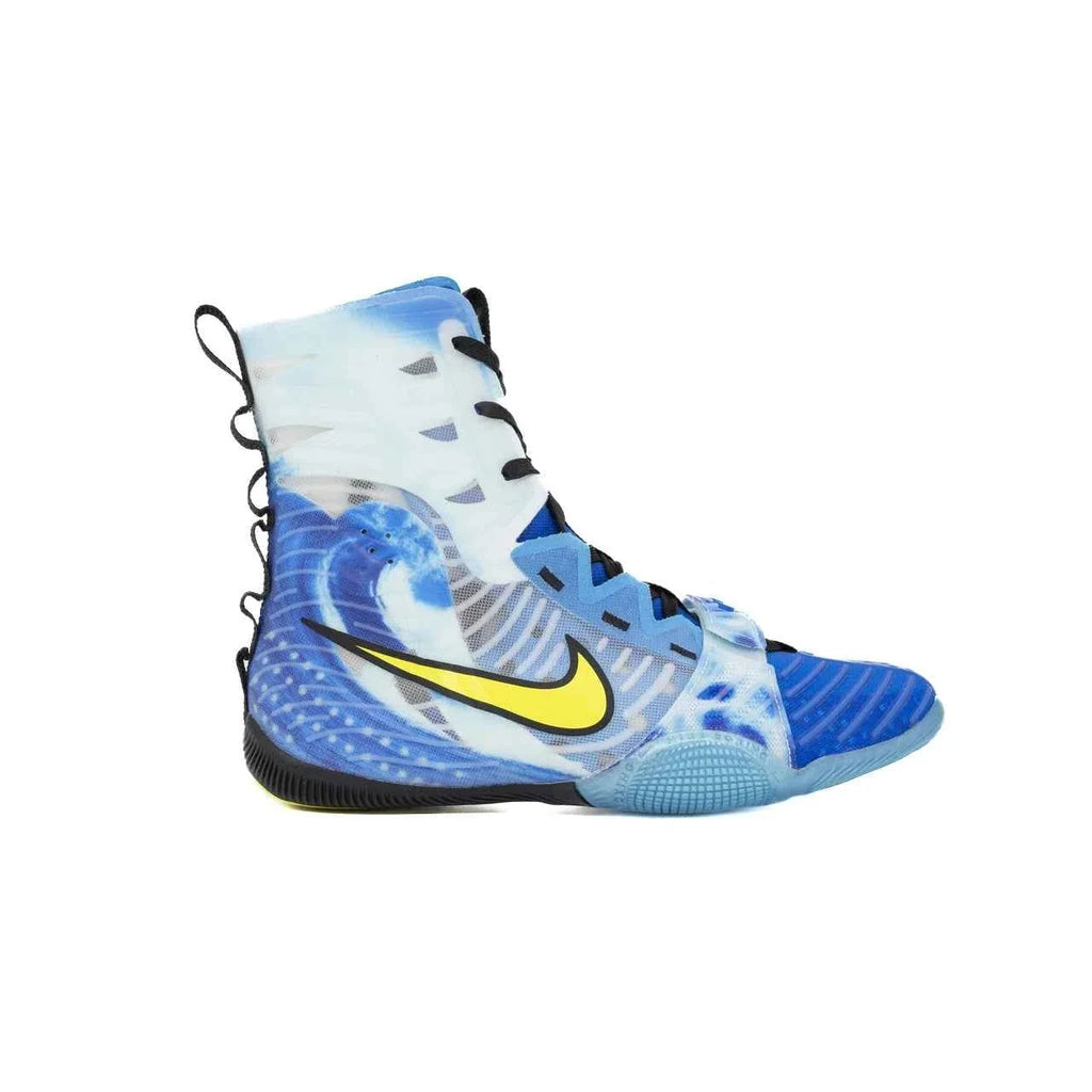 Nike Hyperko 2 Boxing Boots | Blue/Yellow ‘Waves’ – Lightweight Grip