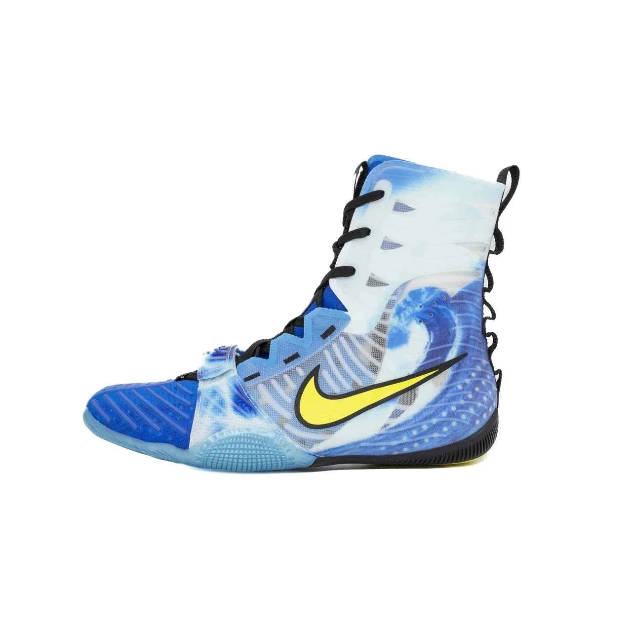 Nike Hyperko 2 Boxing Boots | Blue/Yellow ‘Waves’ – Lightweight Grip