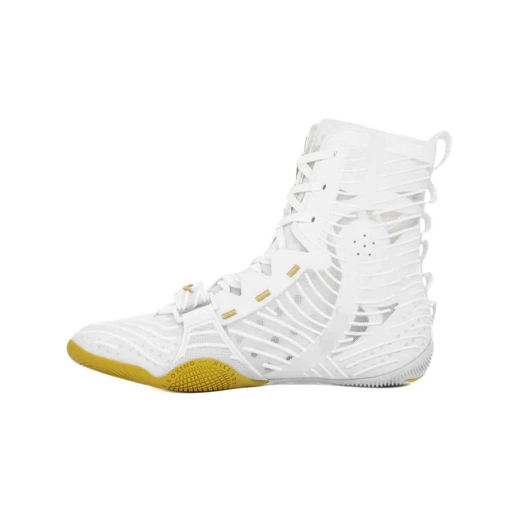 Nike Hyperko 2 Boxing Boots | White/Metallic Gold – Elite Speed & Grip