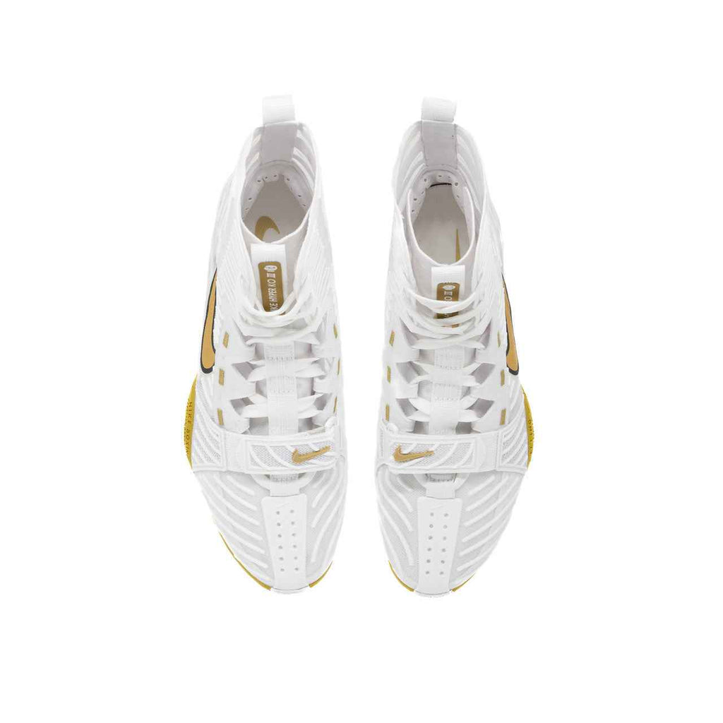 Nike Hyperko 2 Boxing Boots | White/Metallic Gold – Elite Speed & Grip