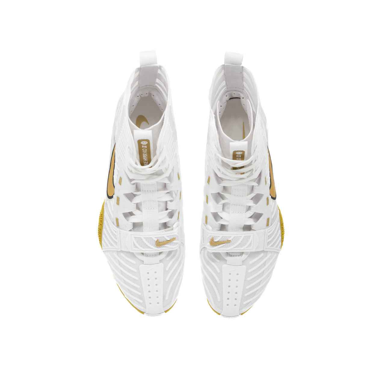 Nike Hyperko 2 Boxing Boots | White/Metallic Gold – Elite Speed & Grip