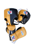 Winning Japan Sparring Set - Professional Custom Metallic Gold & Stealth Black Two-Tone Edition - PunchPro Boxing