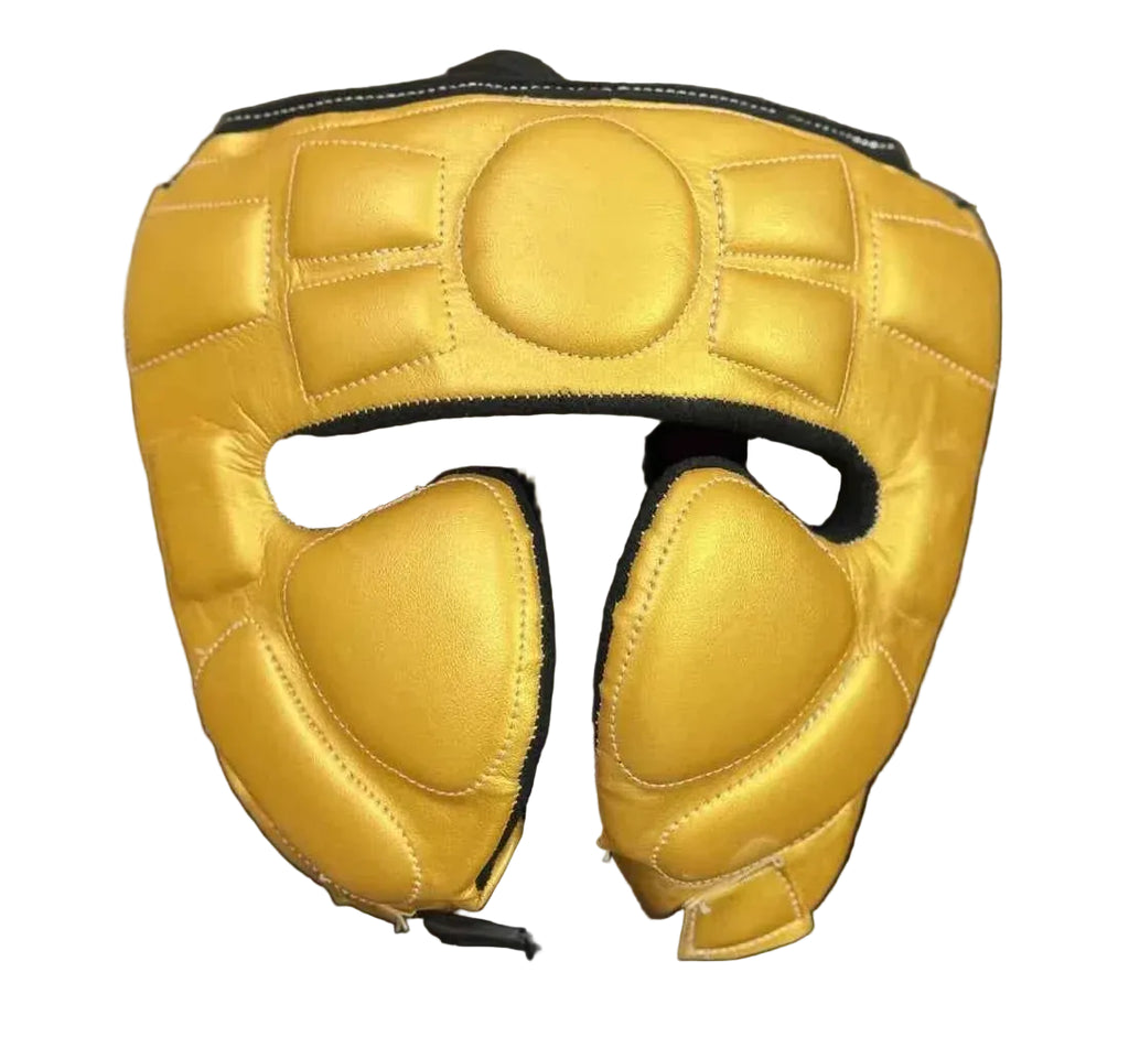 No Boxing No Life Headgear - Professional Custom Full Metallic Gold Edition - PunchPro Boxing