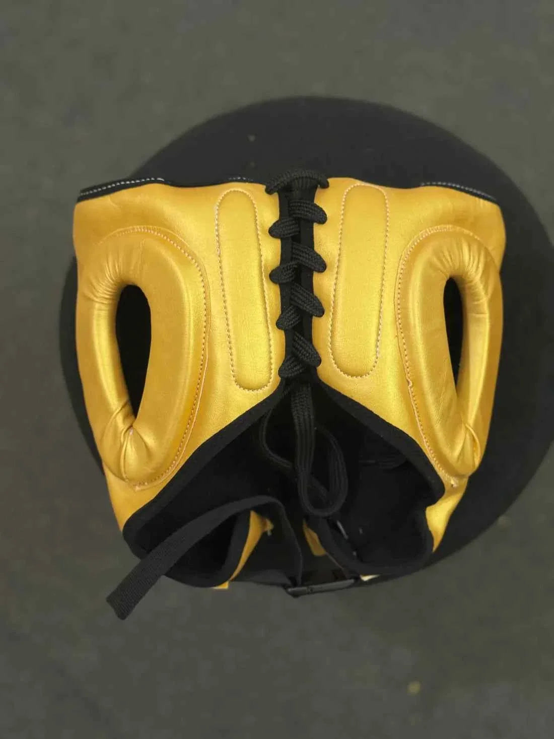 No Boxing No Life Headgear - Professional Custom Full Metallic Gold Edition - PunchPro Boxing