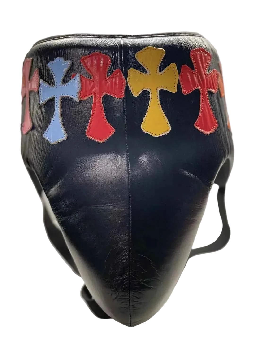 Winning Japan Groinguard CPS-500 Custom Chrome Multi-Color Cross Patchwork - PunchPro Boxing