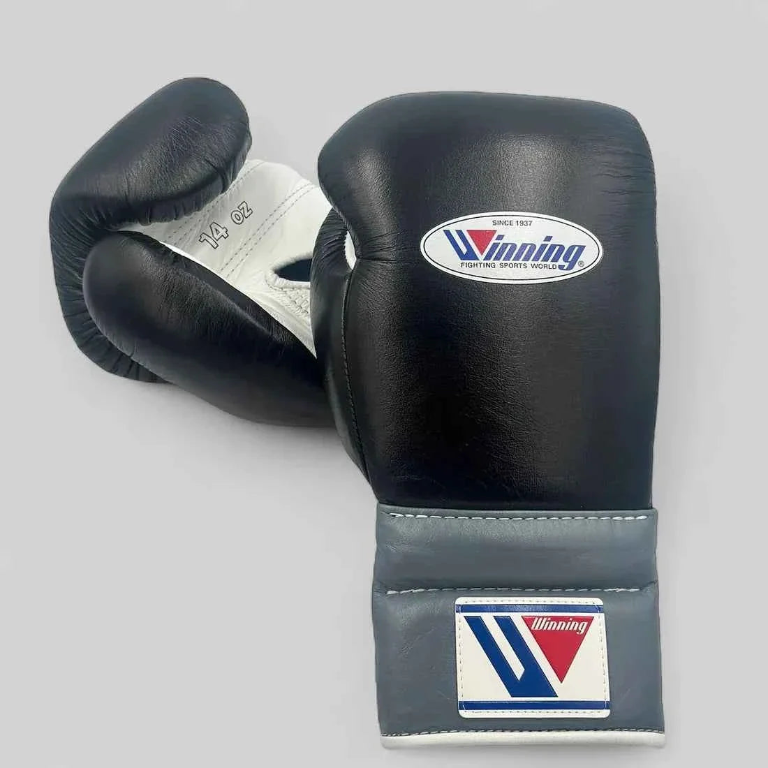 Winning Japan Boxing Gloves MS-500 - Custom Tri-Tone Black, White & Grey - PunchPro Boxing