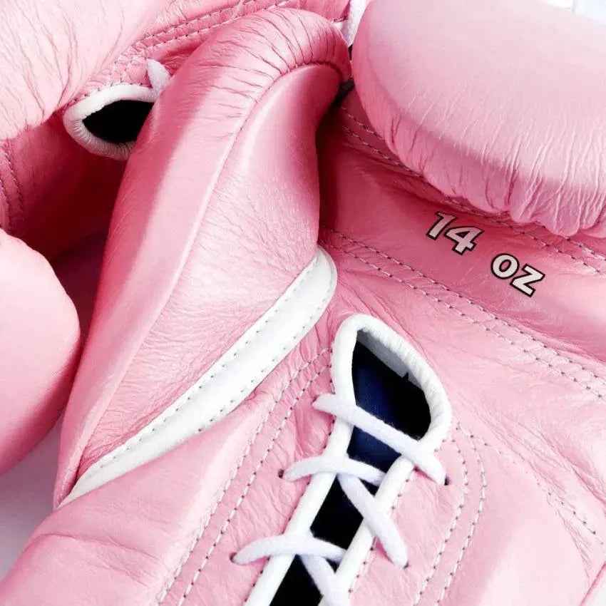 Winning Professional Lace-Up Boxing Gloves - Baby Pink - PunchPro Boxing