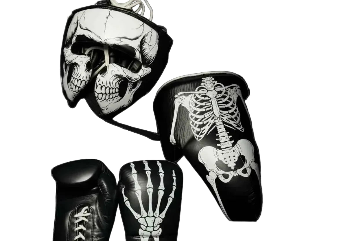 Custom Sparring Set - Hand-Crafted Leather Gloves, Headgear & Groinguard - PunchPro Boxing