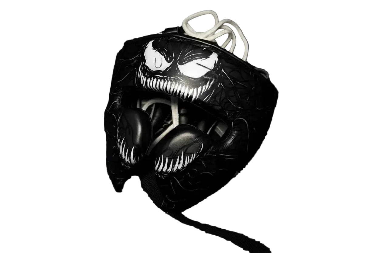 Custom Venom Sparring Set - Hand-Crafted Leather Gloves, Headgear & Groinguard - PunchPro Boxing