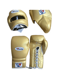Winning Professional Boxing Training Set - Custom Metallic Gold Edition with Gloves, Headgear & Groin Guard - PunchPro Boxing