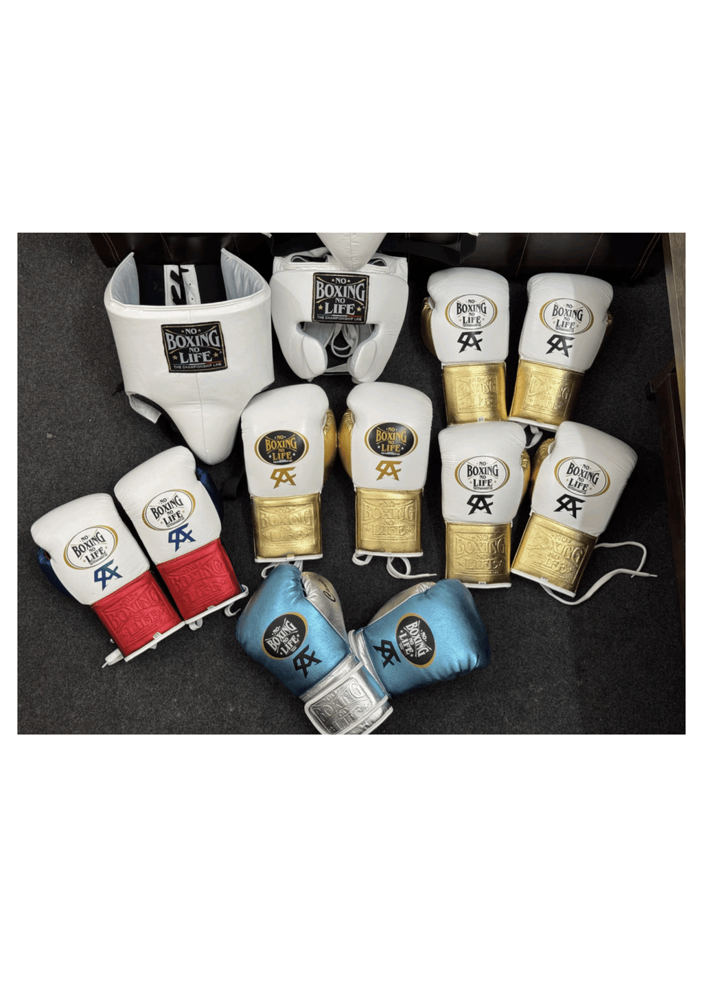 No Boxing No Life Professional Training Gloves - Compa mion White Edition - PunchPro Boxing