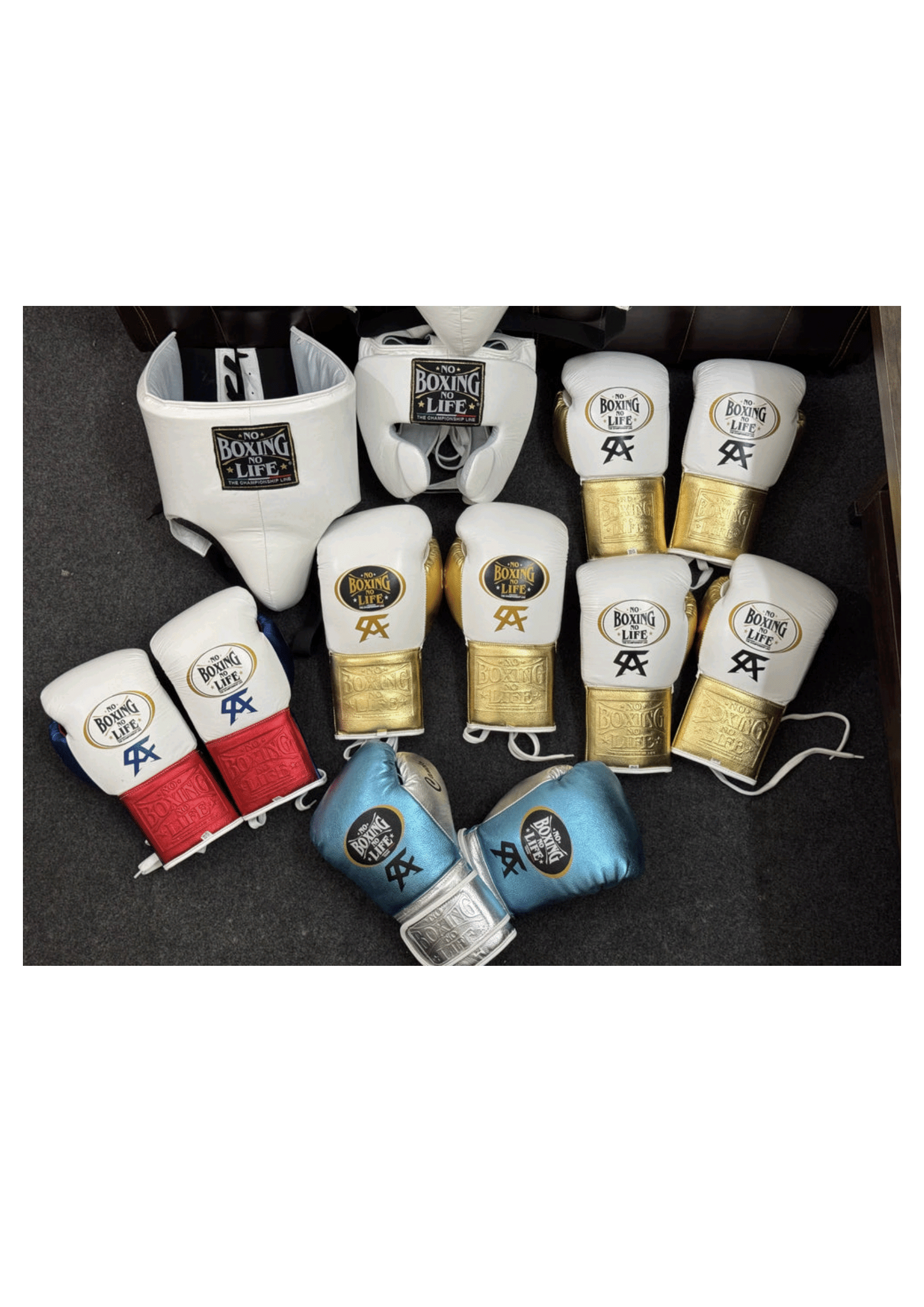 No Boxing No Life Professional Training Gloves - Compa mion White Edition - PunchPro Boxing