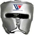 Winning FG-2900 Boxing Headgear – Metallic Silver | Lightweight Professional Sparring Protection - PunchPro Boxing