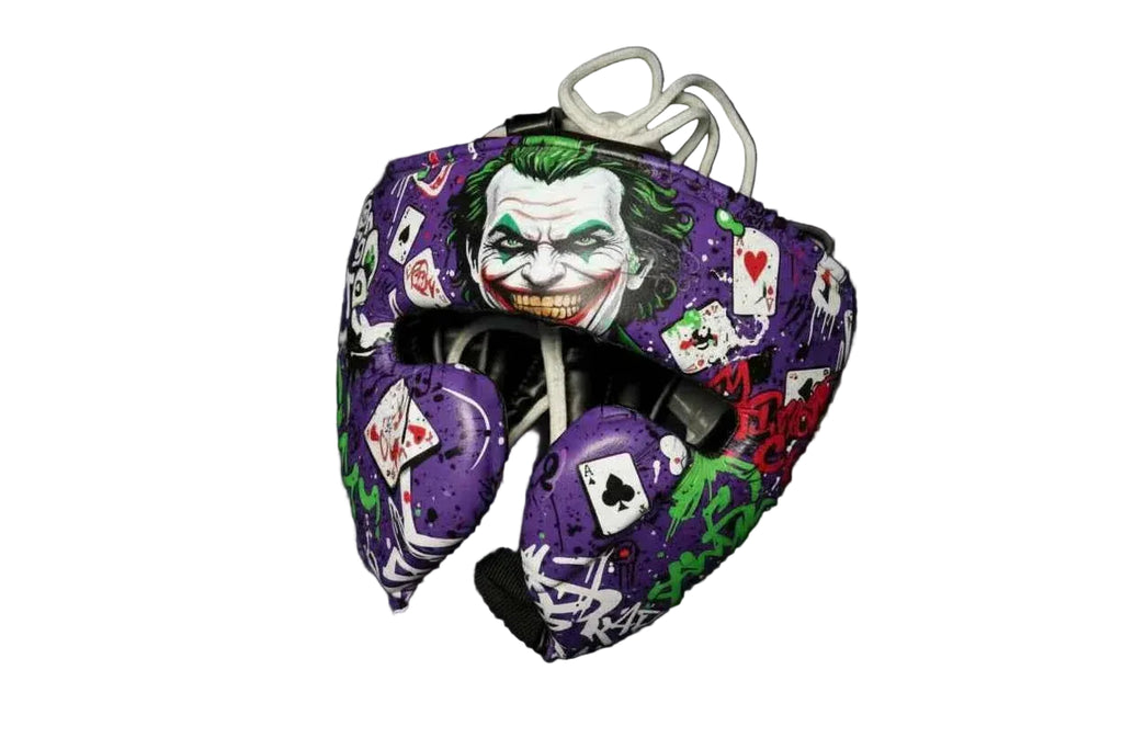 Custom Joker Sparring Set - Premium Handcrafted Leather Gloves, Headgear, and Groinguard - PunchPro Boxing