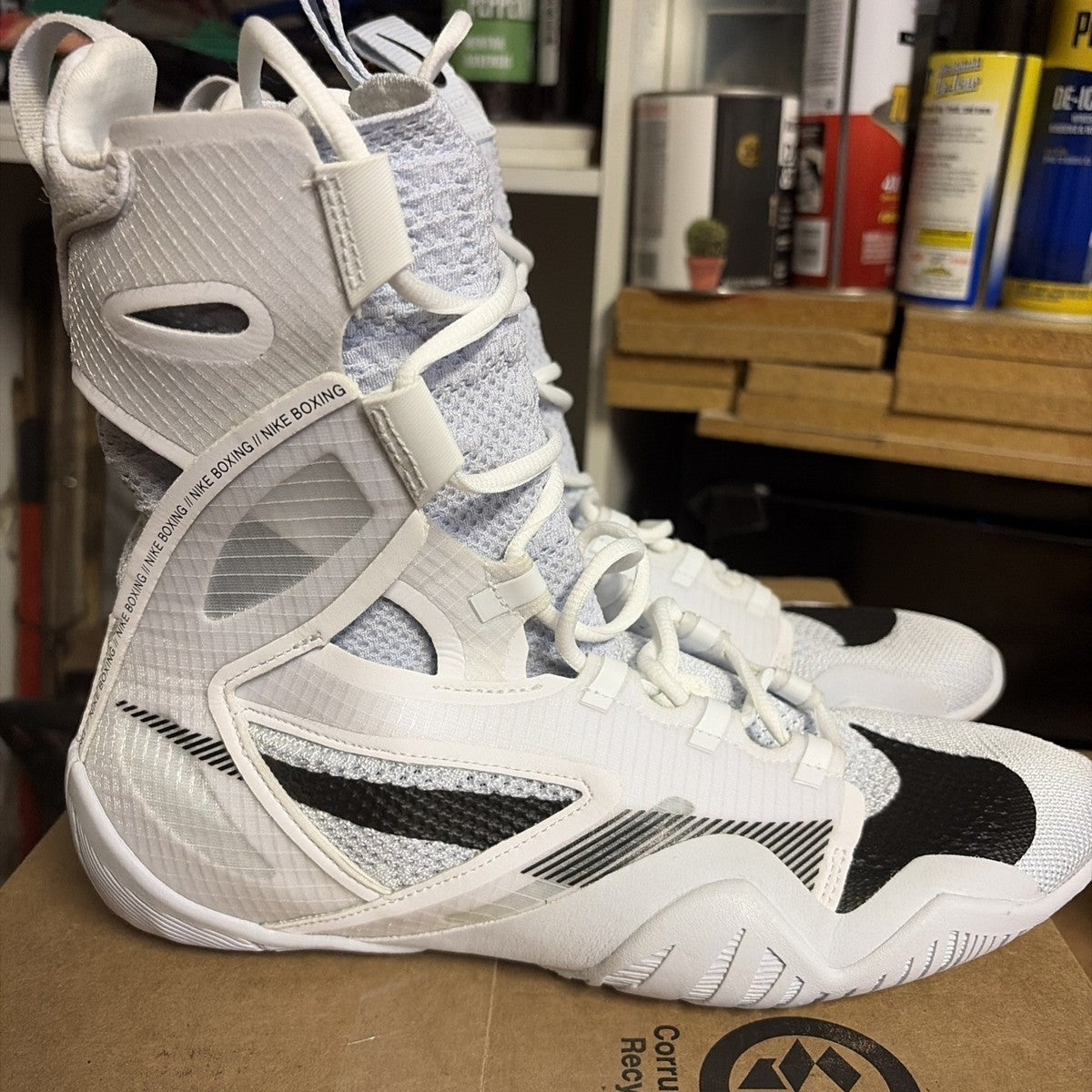 Nike HyperKo 2 Boxing Shoes - White/Black | PunchPro Boxing