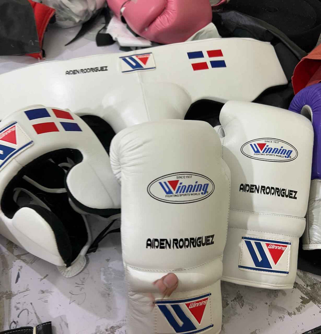 Winning All White Professional Boxing Gloves | Custom White Lace-Up Boxing Gloves for Training & Sparring – 8 oz, 10 oz, 12 oz, 14 oz, 16 oz, 18 oz - PunchPro Boxing