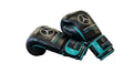Mercedes-AMG F1  Professional Lace-Up Boxing Gloves - Stealth Black & Petronas Teal - PunchPro Boxing