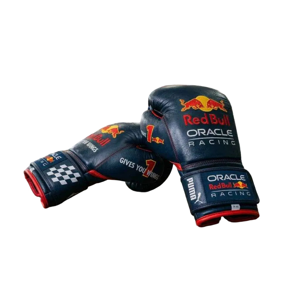 Oracle Red Bull Racing F1 Team Professional Boxing Gloves - Navy & Red Custom Edition - PunchPro Boxing