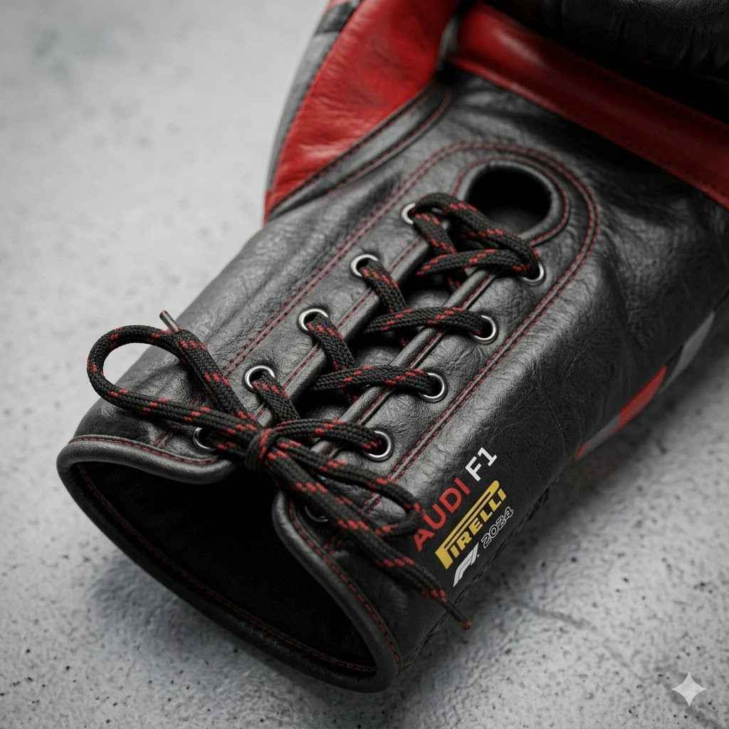 Audi Sport F1 Team Professional Boxing Gloves - Quattro Carbon Stealth Edition - PunchPro Boxing