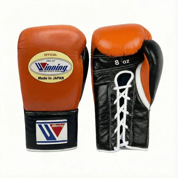 Winning Japan Boxing Gloves MS-600 - Custom Orange & Black Edition - PunchPro Boxing